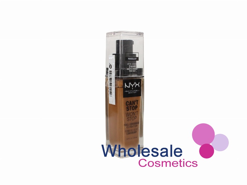 4 x NYX Professional Can't Stop Won't Stop Foundation Full Coverage - 16 MAHOGANY